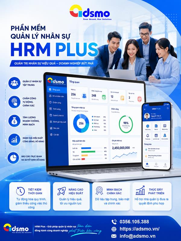 Phần mềm quản lý nhân sự HRM doanh nghiệp